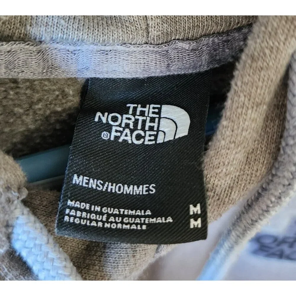 The North Face Gray Logo Long Sleeve Pullover Kangaroo Pocket Hoodie Size Medium